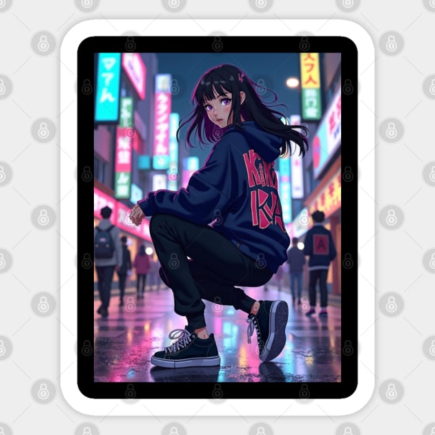 Dynamic Anime Vibes: A Journey of Color and Emotion Sticker by Steve